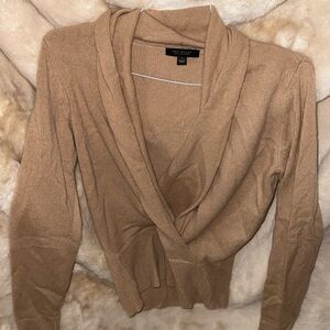 Ann Taylor Camel Wrap Sweater